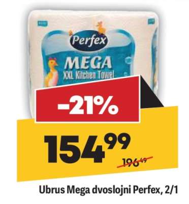 Ubrus Mega dvoslojni Perfex, 2/1