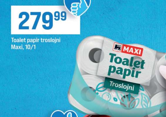 Toalet papir troslojni Maxi 10/1