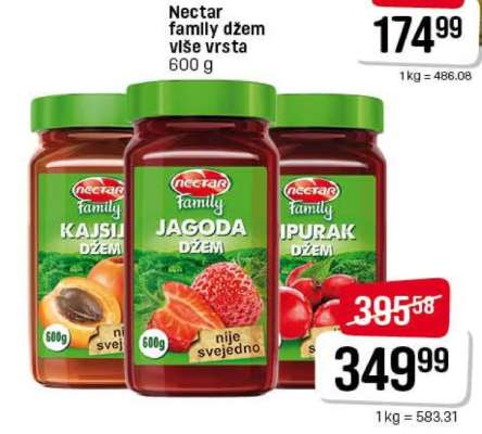 Nectar family džem višě vrsta 600 g