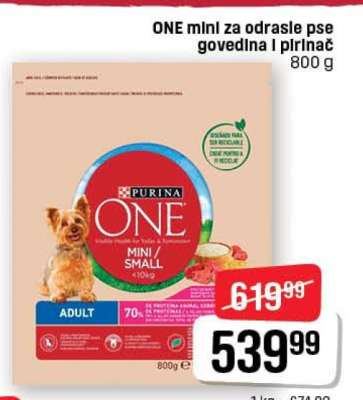 ONE mini za odrasle pse govedina i piletina