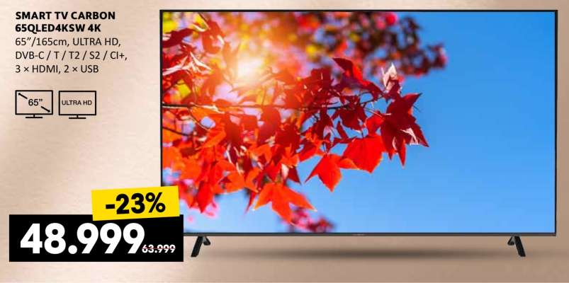 SMART TV CARBON 65QLED4KSW 4K