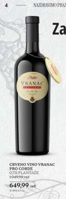 CRVENO VINO VRANAC PRO CORDE