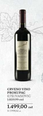 CRVENO VINO PROKUPAC 0,75l IVANOVIĆ