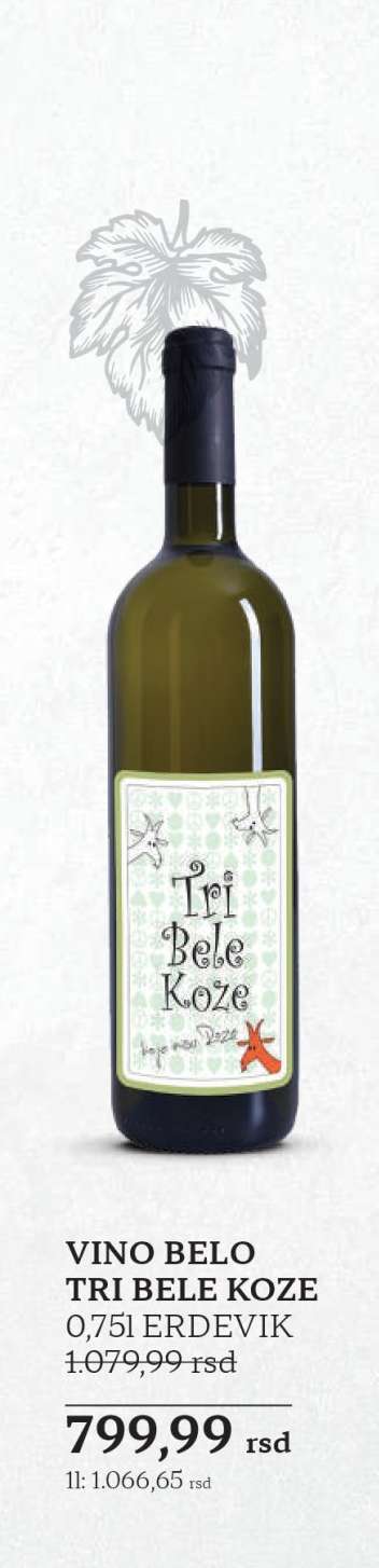 Vino belo Tri bele Koze