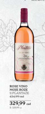 ROSE VINO MOJE ROZE 1l PLANTAŽE
