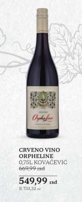 CRVENO VINO ORPHELINE