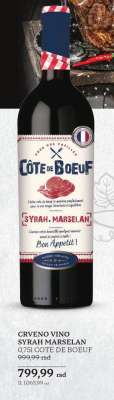 CRVENO VINO SYRAH MARSELAN 0,75l COTE DE BOEUF