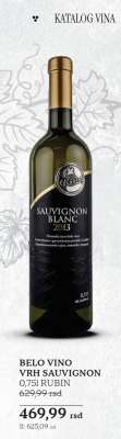 BELO VINO VRH SAUVIGNON 0,75l RUBIN