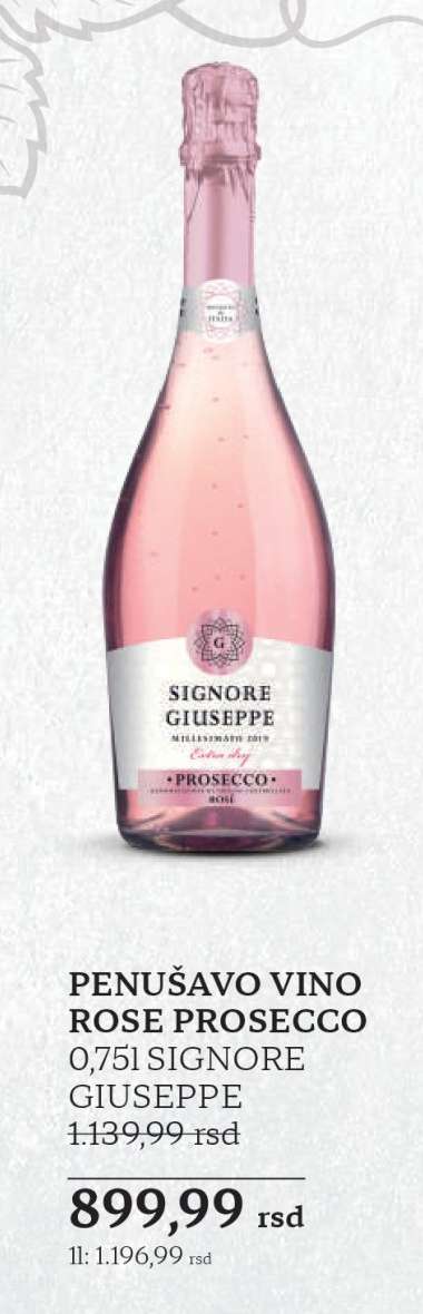 PENUŠAVO VINO ROSE PROSECCO 0,75l SIGNORE GIUSEPPE