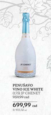 PENUŠAVO VINO ICE WHITE 0,75l JP CHENET