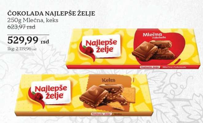 ČOKOLADA NAJLEPŠE ŽELJE