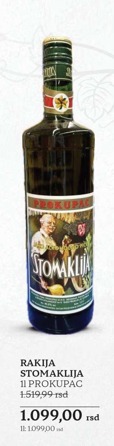 RAKIJA STOMAKLIJA 1l PROKUPAC