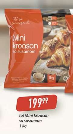 Mini kroasan sa susamom