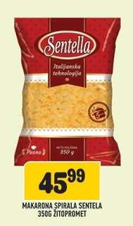 Makarona Spirala Sentela 350g Žitopromet