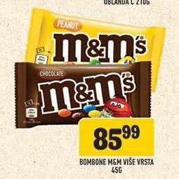 Bombone M&M's više vrsta 45g