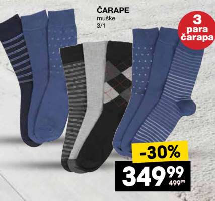 ČARAPE muške 3/1