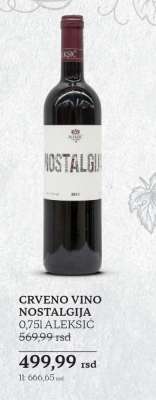 CRVENO VINO NOSTALGIJA