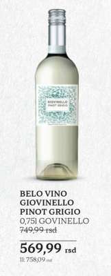 BELO VINO GIOVINELLO PINOT GRIGIO