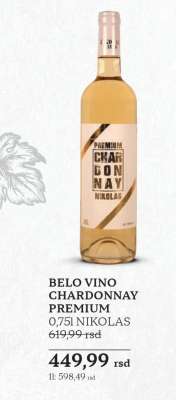BELO VINO CHARDONNAY PREMIUM