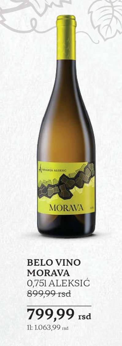BELO VINO MORAVA 0,75l ALEKSIĆ