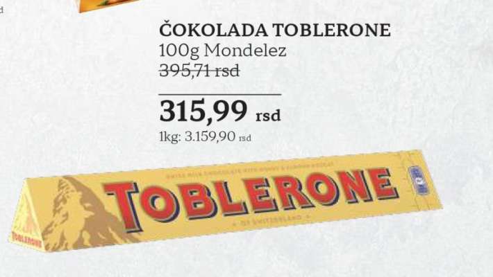 Čokolada Toblerone