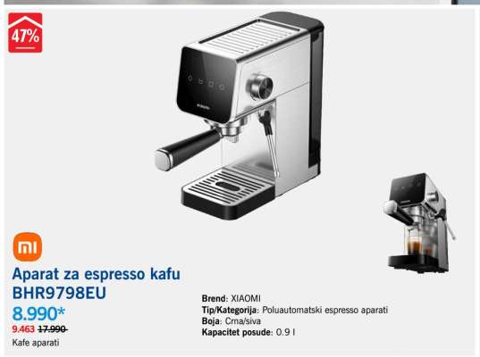 Aparat za espresso kafu BHR9798EU
