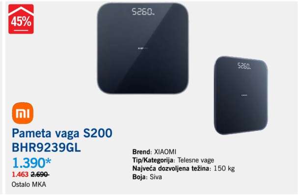 Pametna vaga S200 BHR9239GL