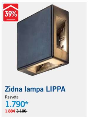 Zidna lampa LIPPA