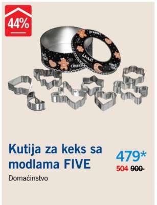 Kutija za keks sa modlama FIVE