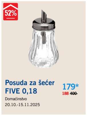 Posuda za šećer FIVE 0,18