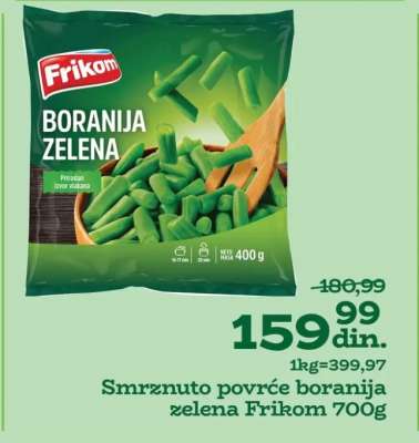 Smrznuto povrće boranija zelena Frikom 700g