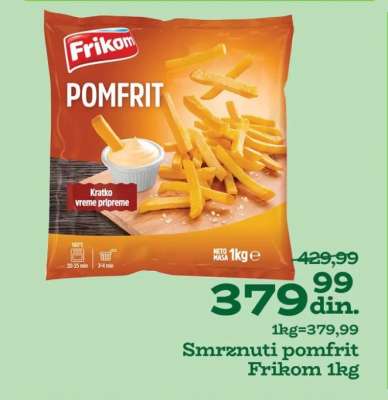 Smrznuti pomfrit Frikom, 1kg