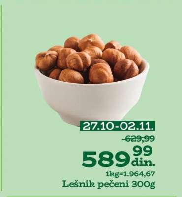 Lešnik pečeni 300g
