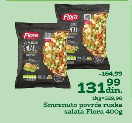 Smrznuto povrće ruska salata Flora 400g