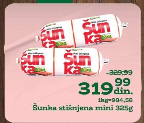 Šunka stisnjena mini 325g