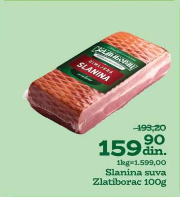 Slanina suva Zlatiborac 100g