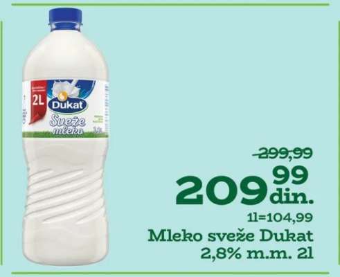 Mleko sveže Dukat