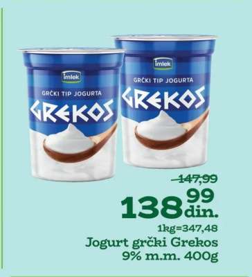 Jogurt grčki Grekos