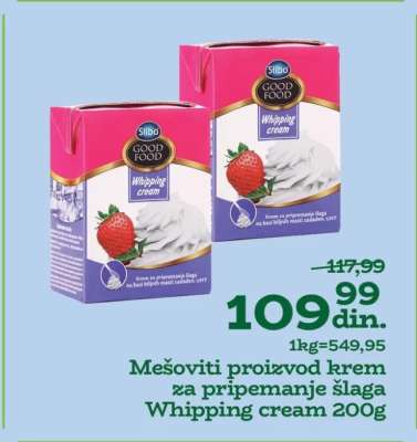 Silbo Good Food Whipping cream