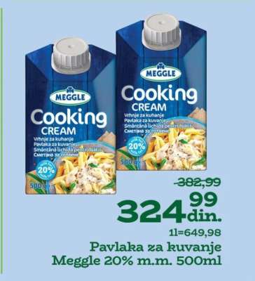 Pavlaka za kuvanje Meggle 20% m.m. 500ml