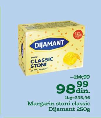 Margarin stoni classic Dijamant 250g