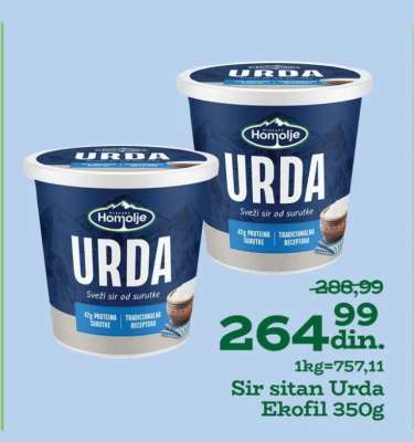 Sir sitan urda Ekofil 350g