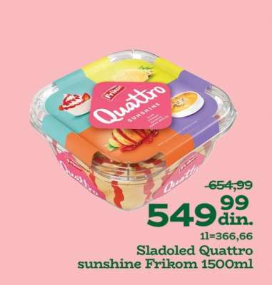 Sladoled Quattro sunshine Frikom 1500ml