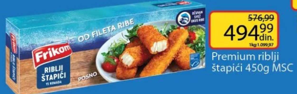 Premium riblji štapići 450g MSC