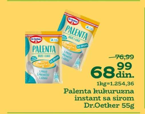 Palenta kukuruzna instant sa sirom Dr.Oetker 55g