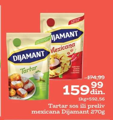Tartar sos ili preliv mexicana Dijamant 270g