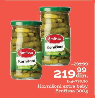 Kornišoni extra baby Amfissa 300g
