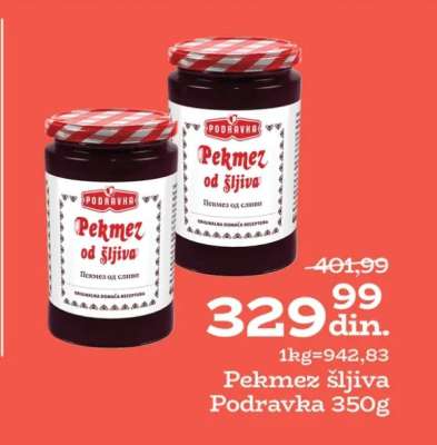 Pekmez Šljiva Podravka 350g