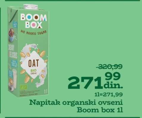 Napítak organski ovseni Boom Box 1l