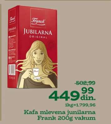 Kafa mlevena junilarna Frank 200g vakum